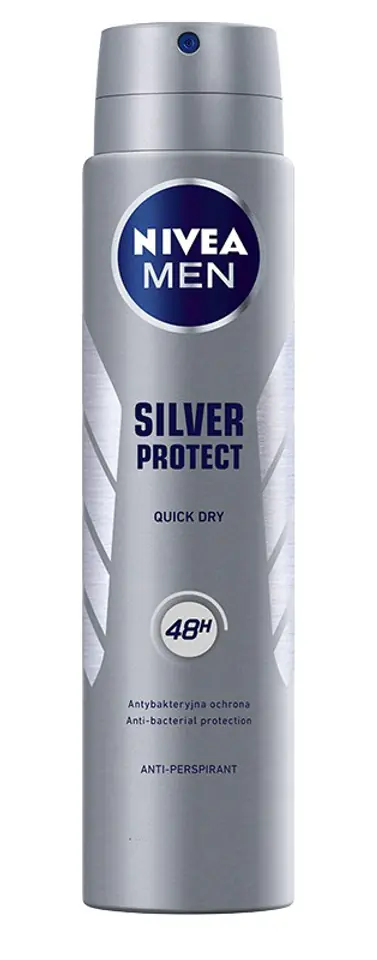 ⁨Nivea Dezodorant SILVER PROTECT spray męski  250ml⁩ w sklepie Wasserman.eu