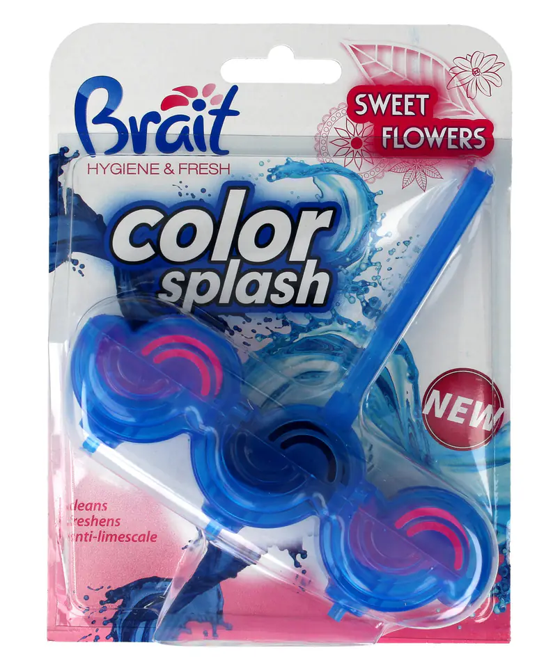 ⁨Brait Kostka toaletowa 2-fazowa Color Splash do WC Sweet Flowers 45g⁩ w sklepie Wasserman.eu