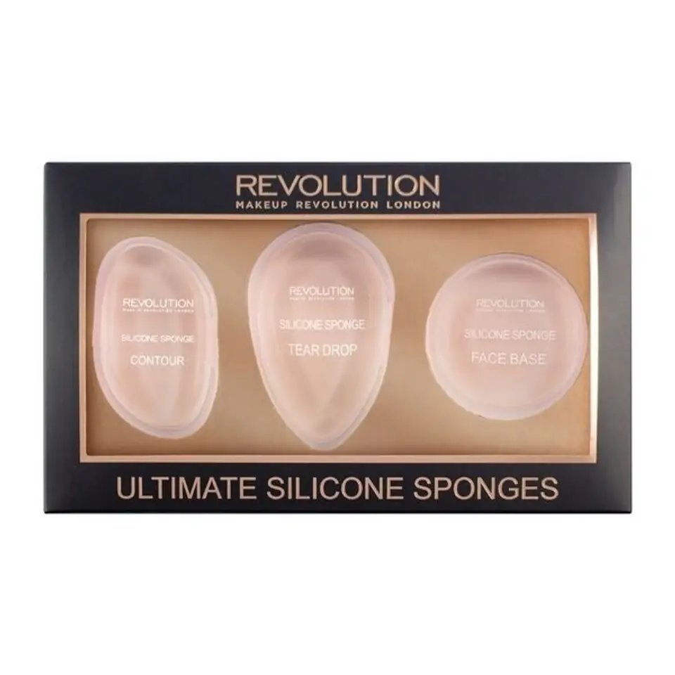 ⁨Makeup Revolution Applicators Silicone Sponges Set 1op.-3pcs⁩ at Wasserman.eu