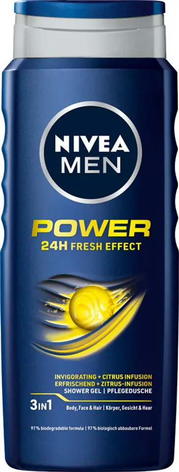 ⁨Nivea Men Shower Gel Power Fresh 500ml⁩ at Wasserman.eu