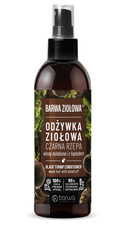 ⁨Barwa Ziołowa Odżywka do włosów Czarna Rzepa - włosy osłabione i z łupieżem 250ml⁩ w sklepie Wasserman.eu