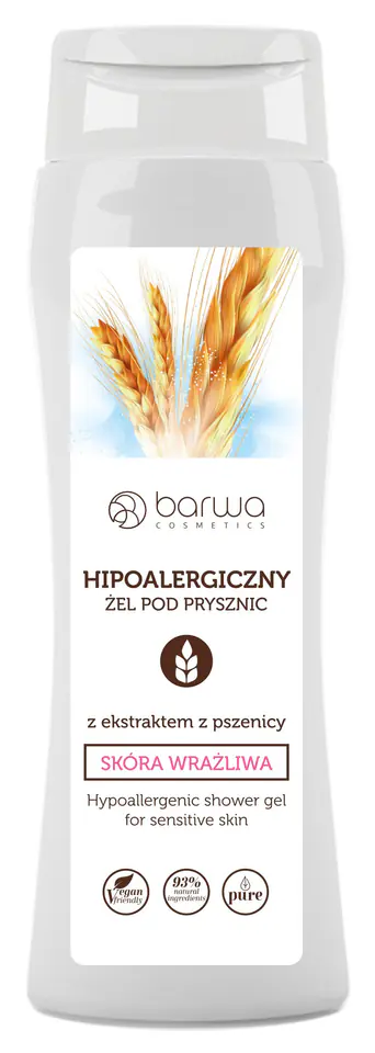 ⁨Barwa Hipoalergiczna Żel pod prysznic z ekstraktem z Pszenicy -Skóra Wrażliwa 400ml⁩ w sklepie Wasserman.eu