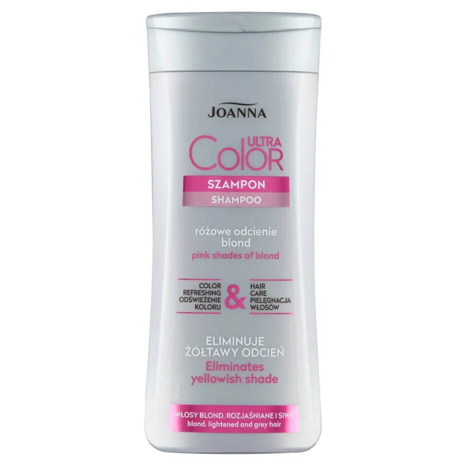 ⁨Joanna Ultra Color System Szampon różowy do włosów blond , rozjaśnionych i siwych 200ml⁩ w sklepie Wasserman.eu