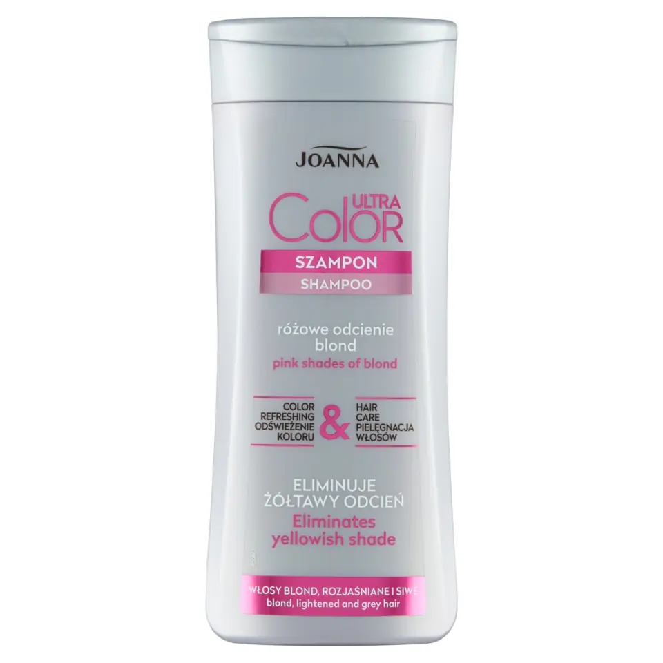 ⁨Joanna Ultra Color System Shampoo pink for blonde, lightened and gray hair 200ml⁩ at Wasserman.eu