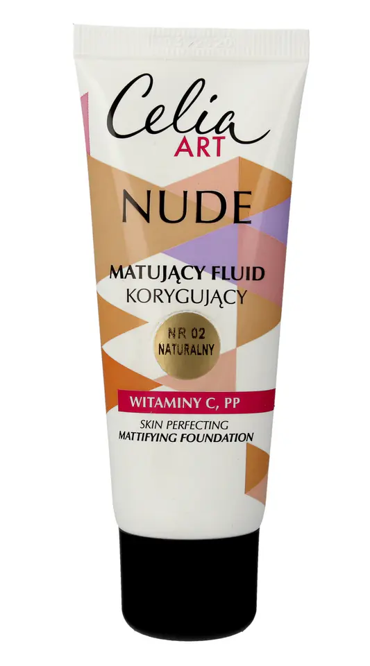 ⁨Celia Art Nude Matujący Fluid korygujący nr 02 naturalny  30ml⁩ w sklepie Wasserman.eu