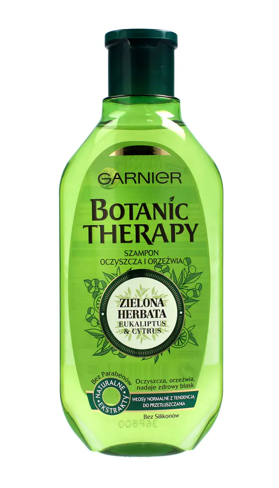 ⁨Garnier Botanic Therapy Zielona Herbata Szampon do włosów normalnych i przetłuszczających 400ml⁩ w sklepie Wasserman.eu