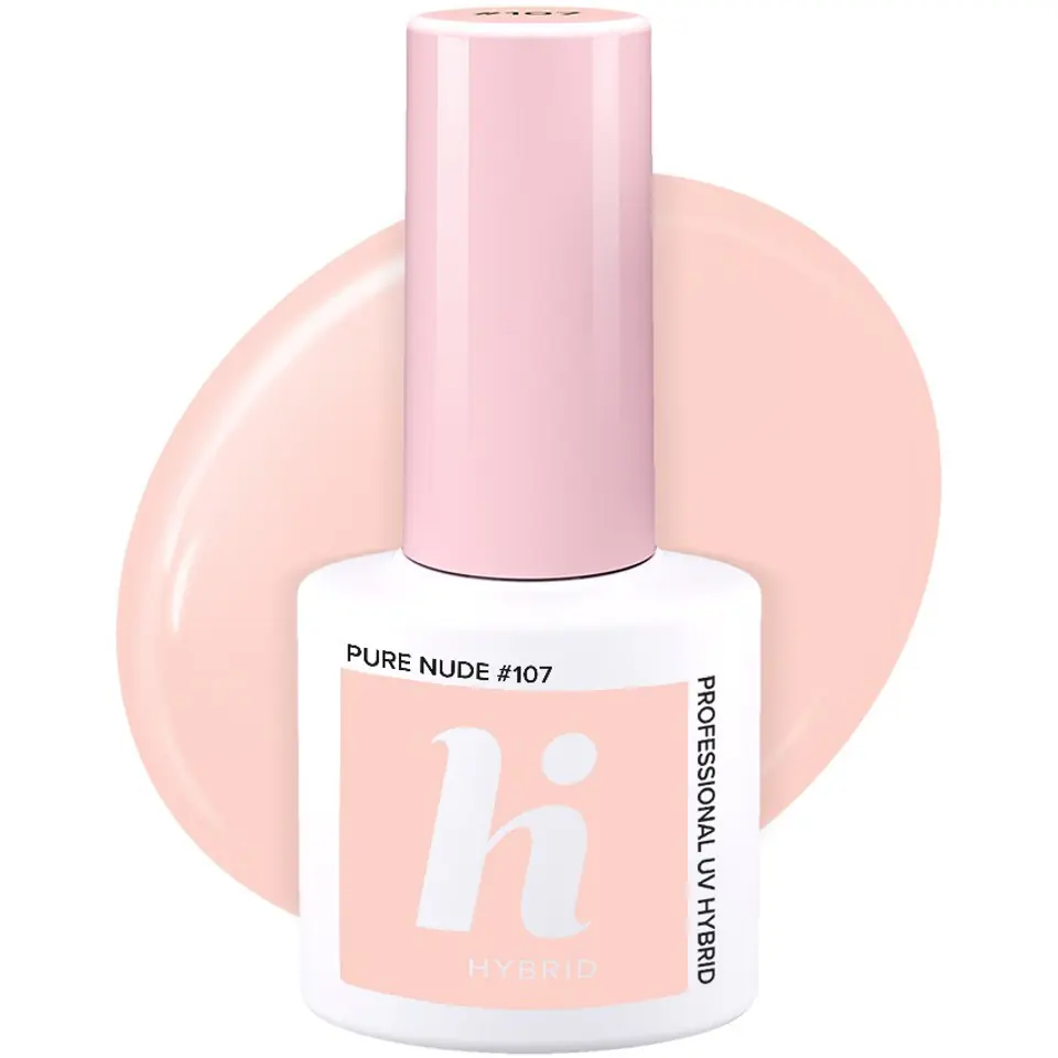 ⁨Hi Hybrid Lakier hybrydowy nr 107 Pure Nude 5ml⁩ w sklepie Wasserman.eu