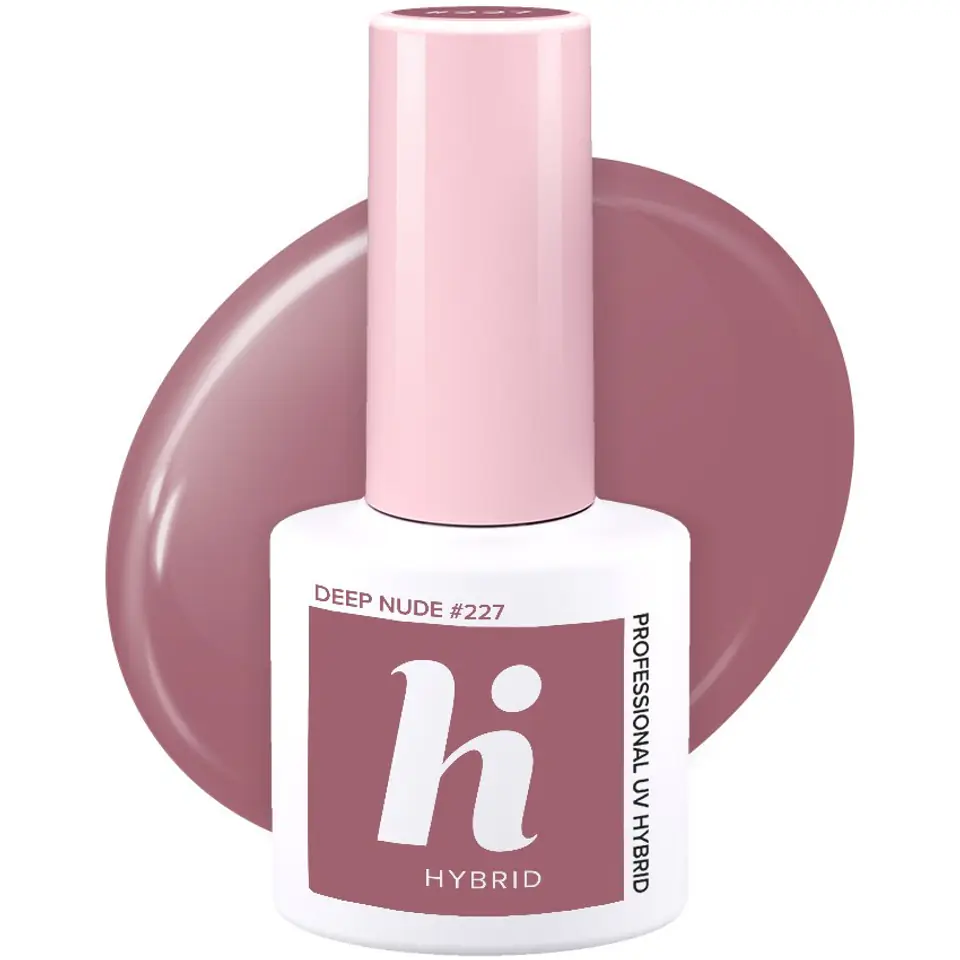 ⁨HI HYBRID Lakier hybrydowy Travel #227 Deep Nude  5ml⁩ w sklepie Wasserman.eu