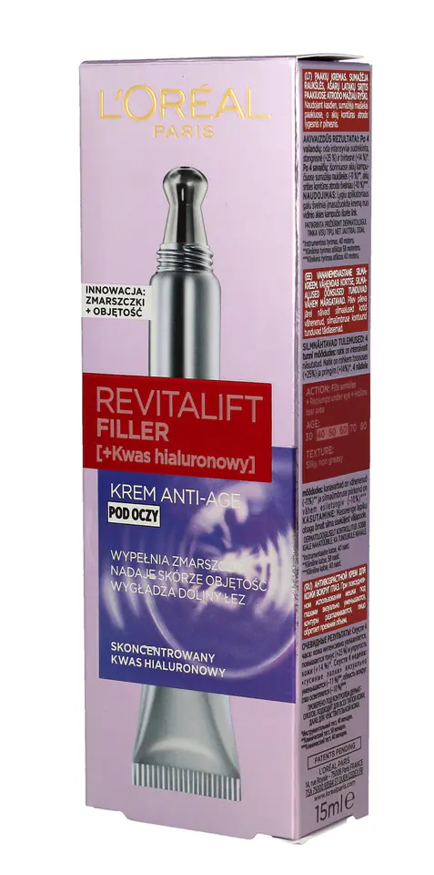 ⁨Loreal REVITALIFT FILLER [HA] Krem pod oczy 15ml⁩ w sklepie Wasserman.eu