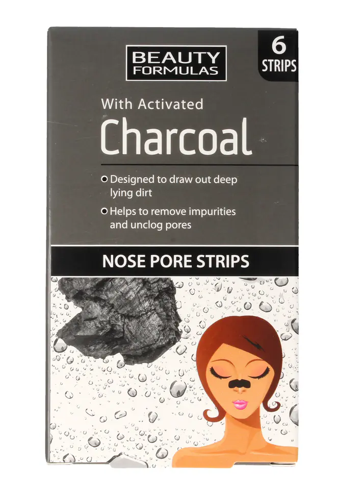 ⁨Beauty Formulas Charcoal Nasal Cleansing Flakes with Activated Carbon 1op.-6pcs⁩ at Wasserman.eu