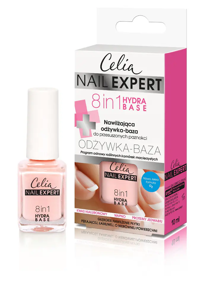 ⁨Celia Nail Expert Nawilżająca odżywka-baza do paznokci 8w1 10ml⁩ w sklepie Wasserman.eu