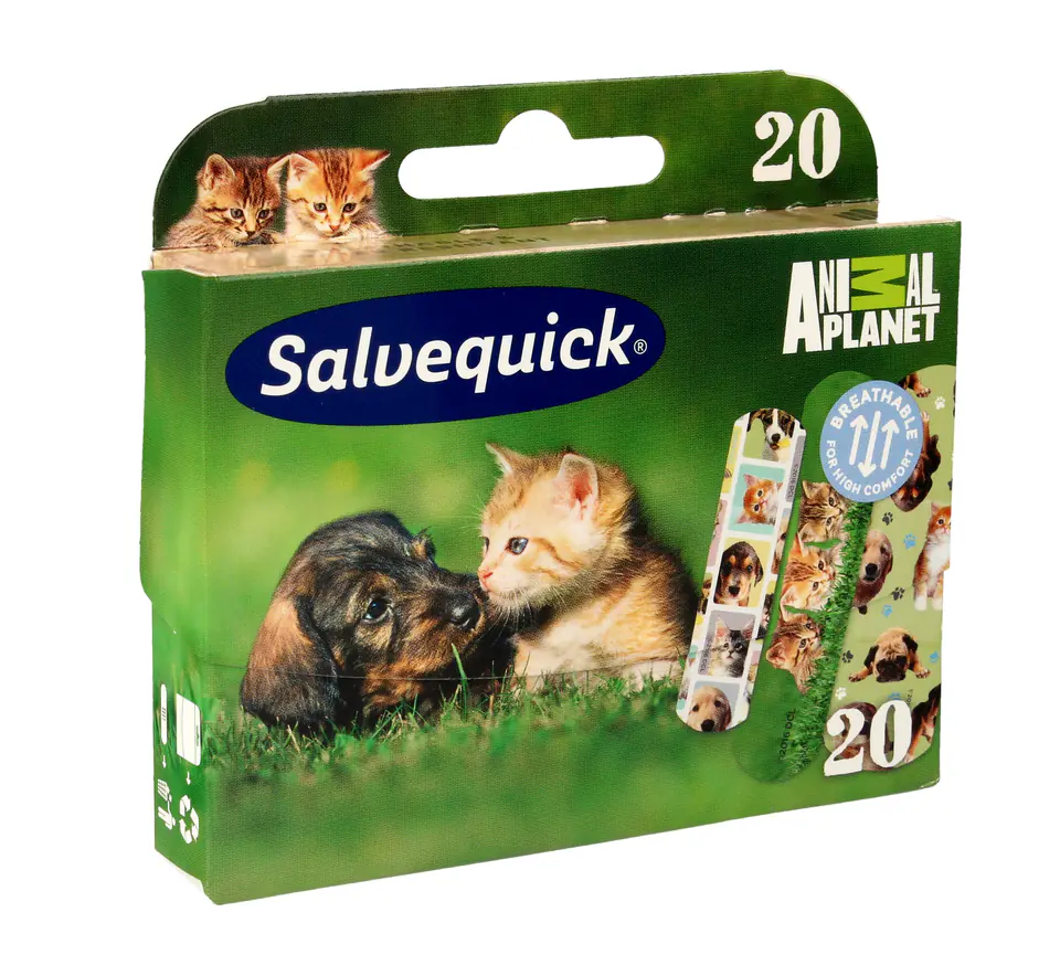 ⁨Salveqiuck Plastry Animal Planet dla dzieci 1op-20szt⁩ w sklepie Wasserman.eu