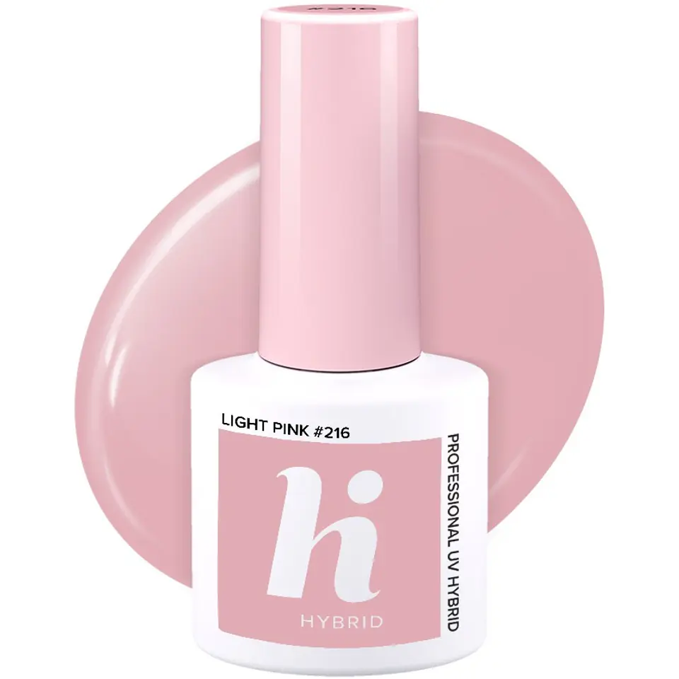 ⁨HI HYBRID Lakier hybrydowy Unicorn #216 Light Pink  5ml⁩ w sklepie Wasserman.eu