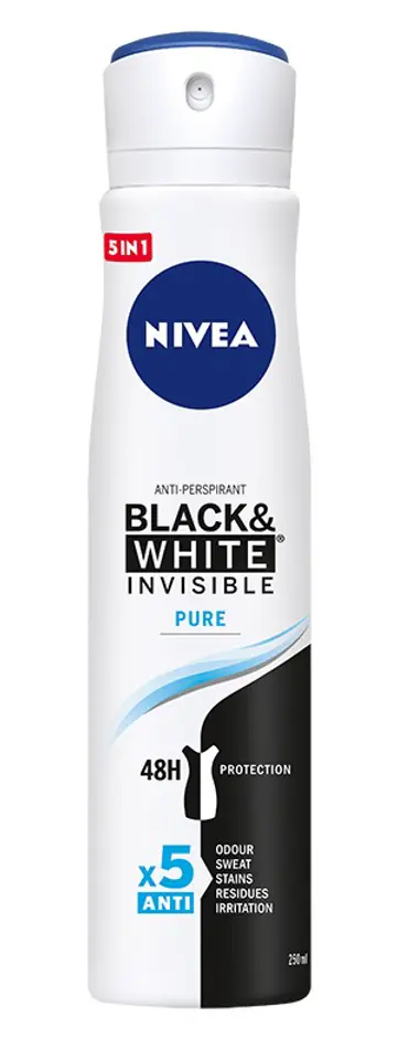 ⁨Nivea DEodorant INVISIBLE PURE Spray 250ml⁩ at Wasserman.eu