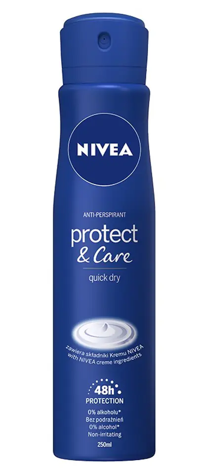 ⁨Nivea Dezodorant PROTECT & CARE spray damski 250ml⁩ w sklepie Wasserman.eu