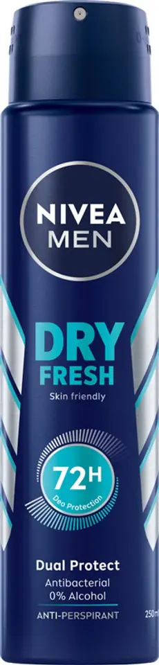 ⁨Nivea Deodorant DRY FRESH male spray 250ml⁩ at Wasserman.eu