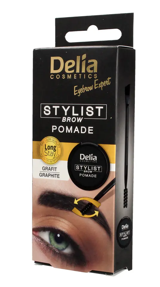 ⁨Delia Cosmetics Eyebrow Expert Pomada do brwi - Grafit⁩ w sklepie Wasserman.eu