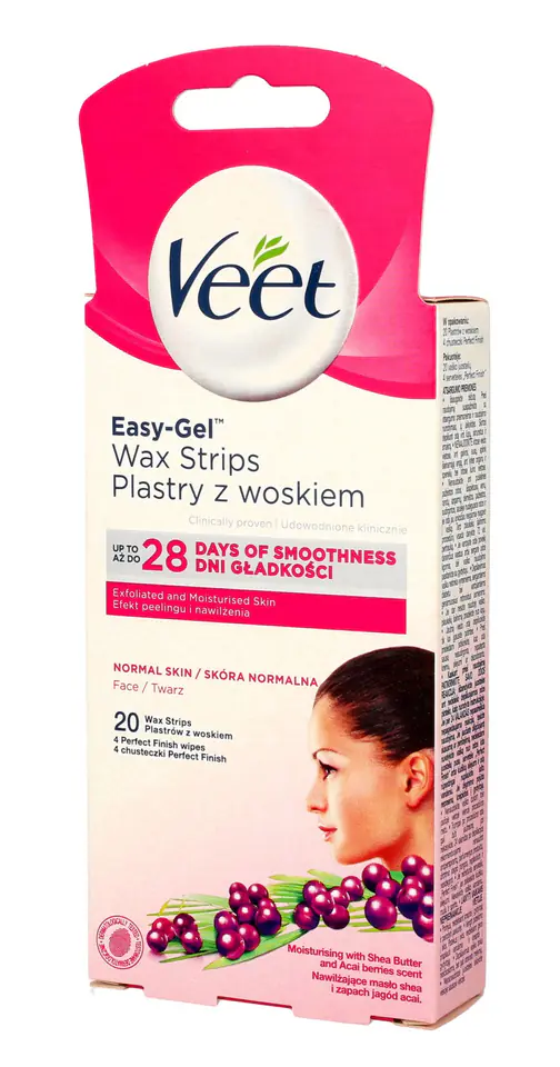 ⁨Veet Easy-Gelwax Face Wax Patches - Normal Skin 1op-20pcs⁩ at Wasserman.eu