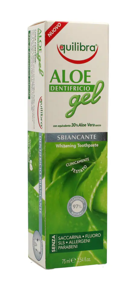 ⁨Equilibra Aloe Gel Pasta do zębów wybielająca 30% aloesu 75ml⁩ w sklepie Wasserman.eu