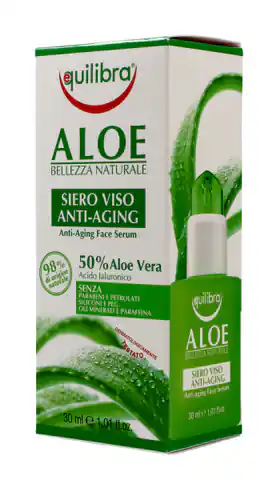⁨Equilibra Aloe Serum przeciwstarzeniowe do twarzy 50% aloesu  30ml⁩ w sklepie Wasserman.eu