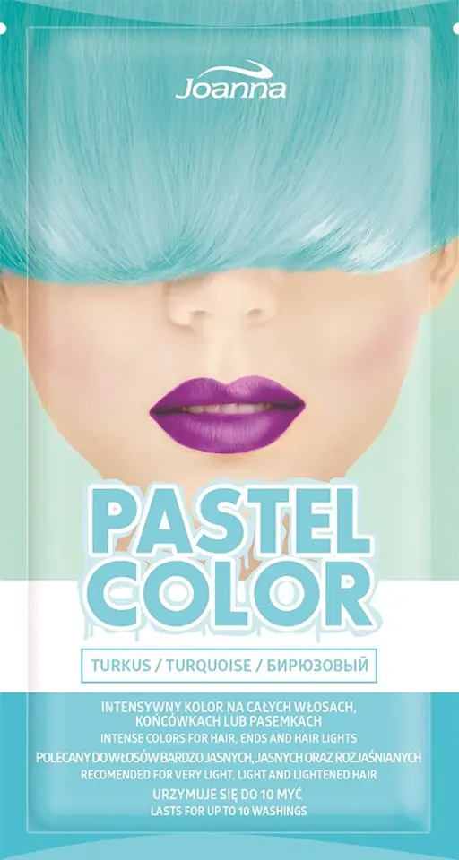 ⁨Joanna Pastel Color Szampon koloryzujący w saszetce Turkus 35g⁩ w sklepie Wasserman.eu