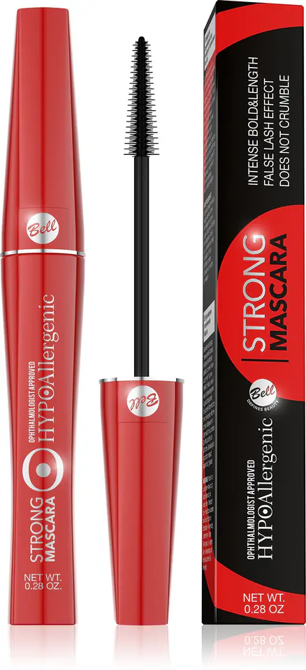 ⁨Bell Hypoallergenic Tusz intensywnie podkreślający rzęsy Strong czarny 9g⁩ w sklepie Wasserman.eu