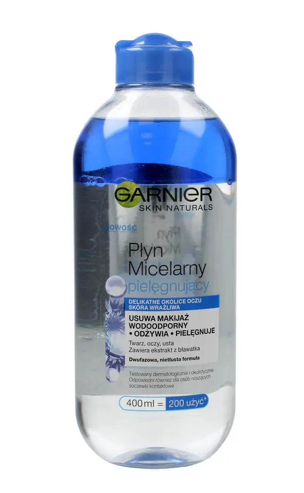 ⁨Garnier Skin Naturals Płyn micelarny pielęgnujący dwufazowy z bławatkiem 400ml⁩ w sklepie Wasserman.eu