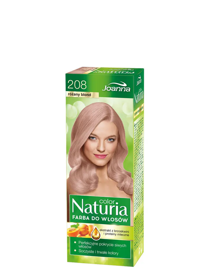 ⁨Joanna Naturia Color Farba do włosów nr 208-różany blond 150g⁩ w sklepie Wasserman.eu
