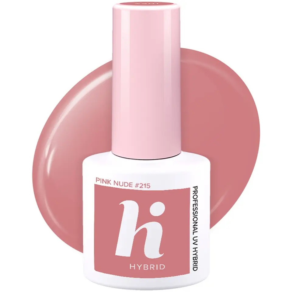 ⁨HI HYBRID Lakier hybrydowy Choco & Latte #215 Pink Nude  5ml⁩ w sklepie Wasserman.eu