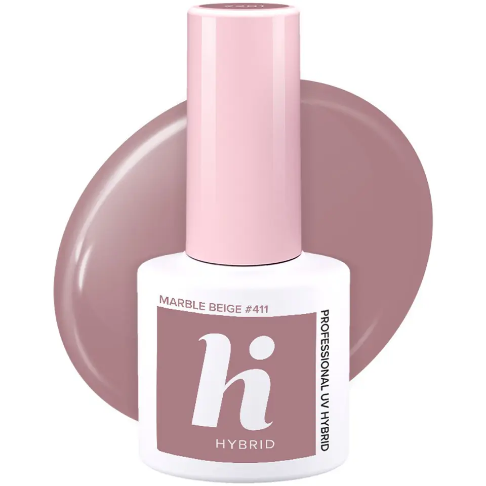 ⁨Hi Hybrid Gel polish no 411 Marble Beige 5ml⁩ at Wasserman.eu