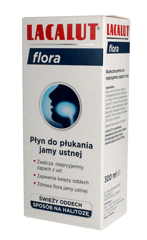 ⁨Lacalut Płyn do płukania ust Flora 300ml⁩ w sklepie Wasserman.eu