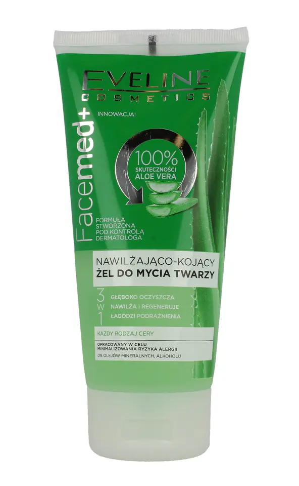 ⁨Eveline Facemed+ Żel do mycia twarzy nawilżająco-kojący 3w1 150ml⁩ w sklepie Wasserman.eu