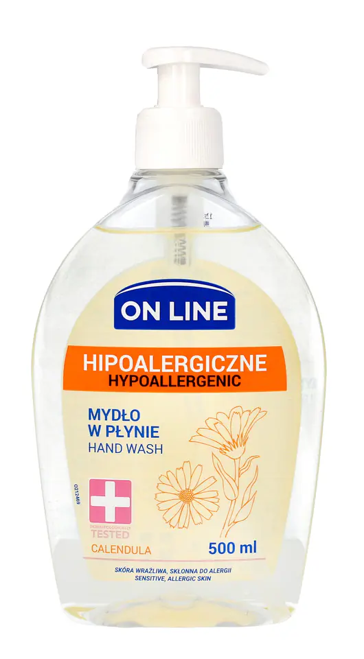 ⁨On Line Mydło w dozowniku Hipoalergiczne Calendula 500ml⁩ w sklepie Wasserman.eu