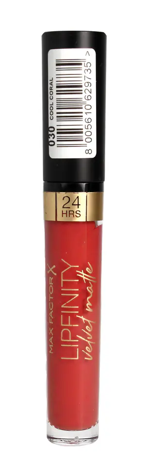 ⁨Max Factor Lipfinity Velvet Matte Pomadka do ust w płynie Nr030 Cool Coral⁩ w sklepie Wasserman.eu