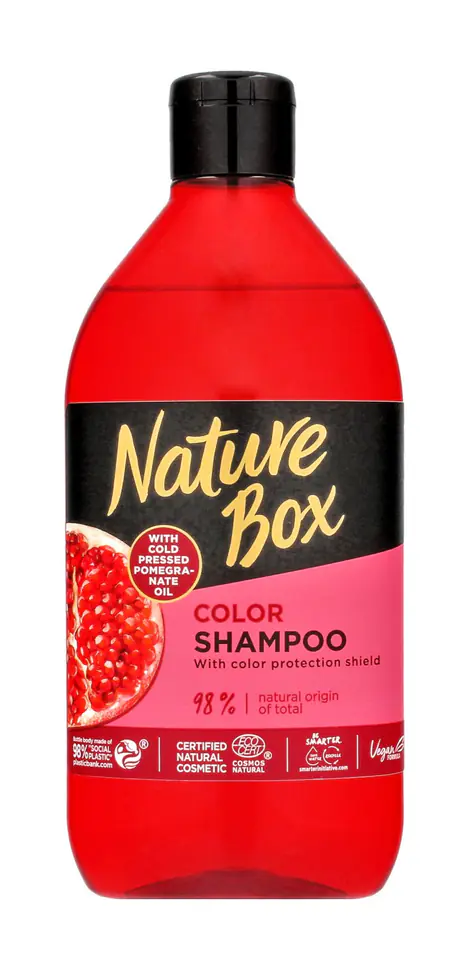 ⁨Nature Box Pomegranate Oil Szampon do włosów chroniący kolor 385ml⁩ w sklepie Wasserman.eu