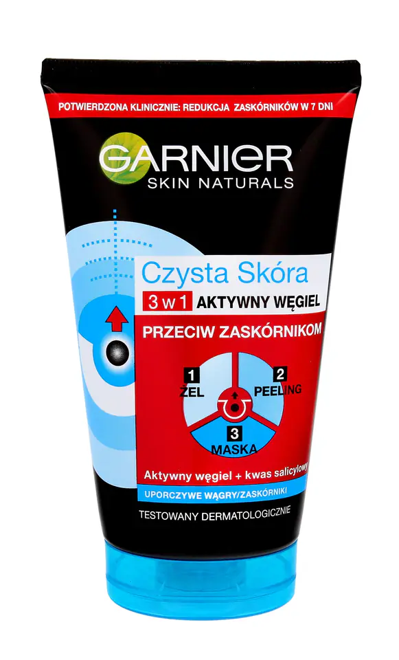 ⁨Garnier Skin Naturals Czysta Skóra Aktywny Węgiel Żel 3w1  150ml⁩ w sklepie Wasserman.eu