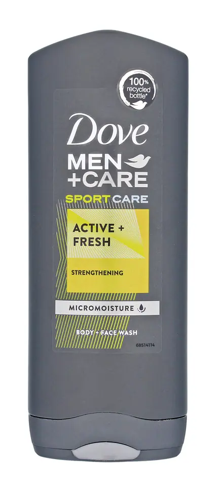 ⁨Dove Men+Care Face & Body Wash Gel Sport Active+Fresh 400ml⁩ at Wasserman.eu