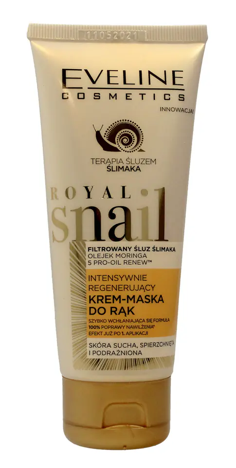 ⁨Eveline Royal Snail Krem-maska do rąk intensywnie regenerujący 100ml⁩ w sklepie Wasserman.eu