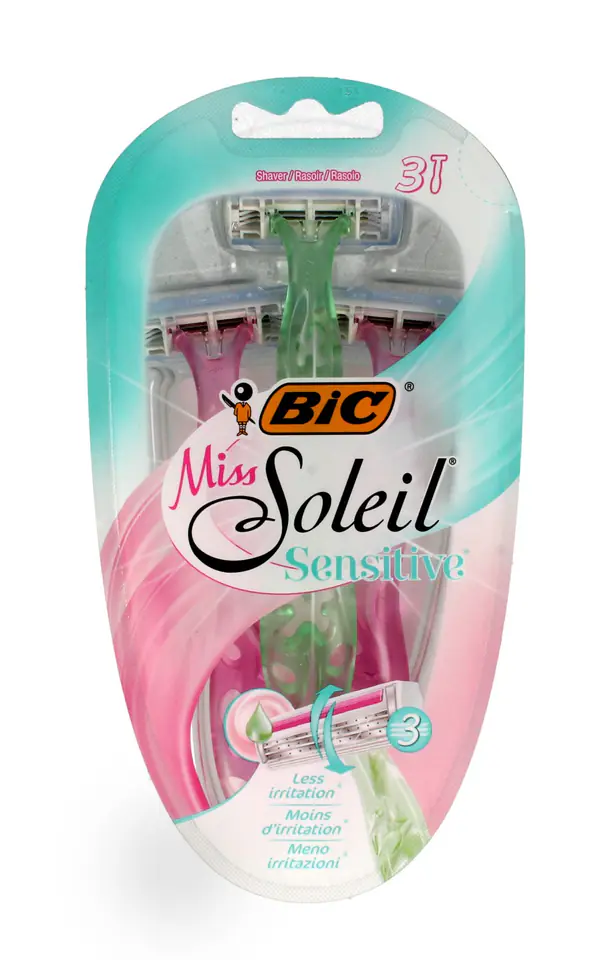 ⁨Bic Razor Miss Soleil 3 Sensitive 1op.-3pcs⁩ at Wasserman.eu