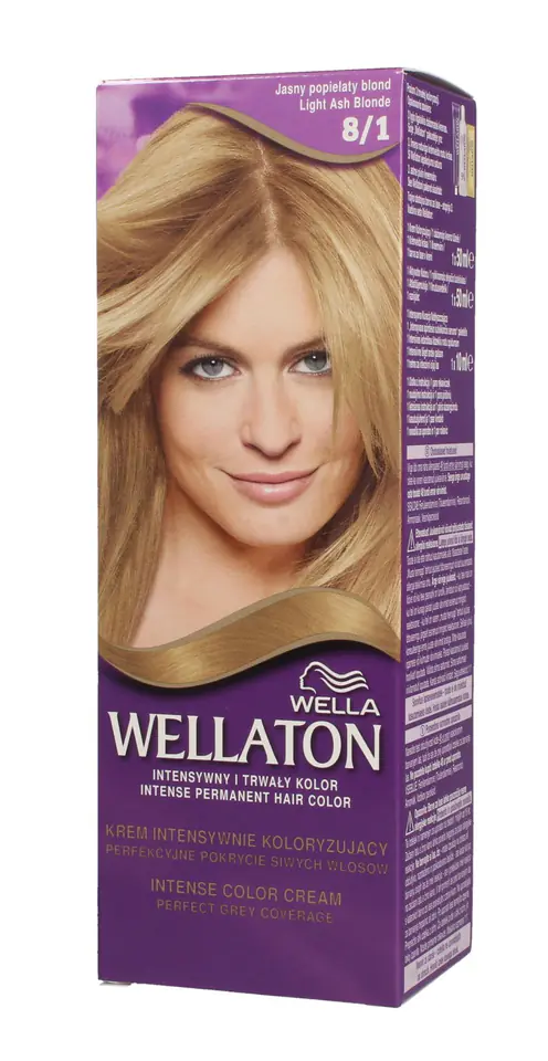 ⁨Wella Wellaton Krem intensywnie koloryzujący nr 8/1 Jasny Popielaty Blond 1op.⁩ w sklepie Wasserman.eu