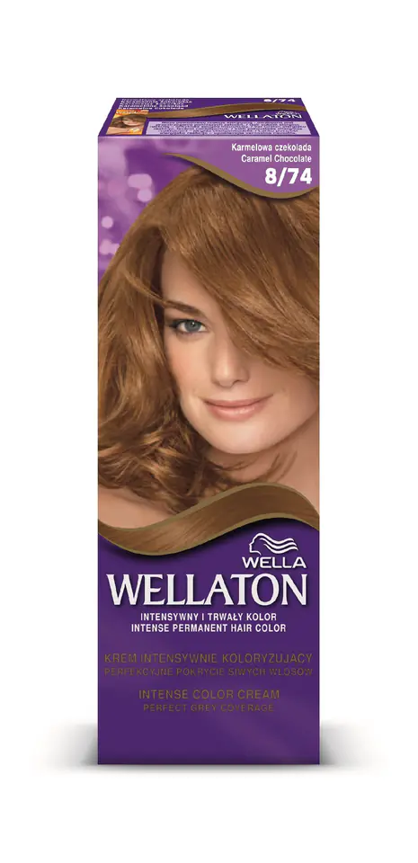 ⁨Wella Wellaton Intensive coloring cream No. 8/74 Caramel Chocolate 1op.⁩ at Wasserman.eu