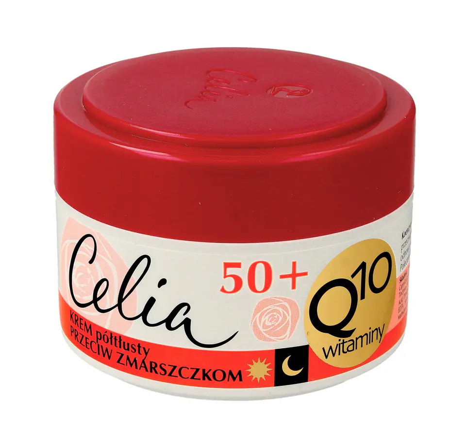 ⁨Celia Q10 Witaminy 50+ Krem półtłusty przeciw zmarszczkom na dzień i noc  50ml⁩ w sklepie Wasserman.eu