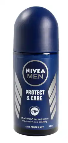 ⁨Nivea Men Deodorant Anti-Perspirant PROTECT & CARE roll-on 50ml⁩ at Wasserman.eu