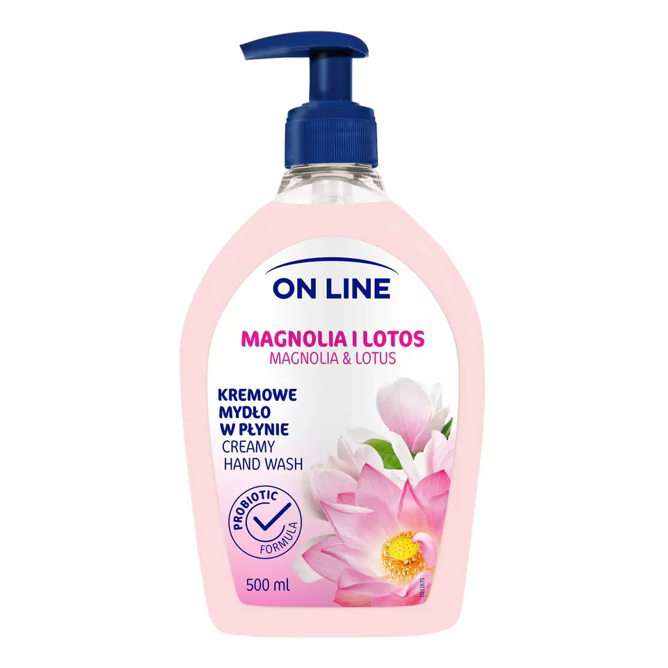 ⁨On Line Mydło kremowe w dozowniku Magnolia i Lotos 500ml⁩ w sklepie Wasserman.eu