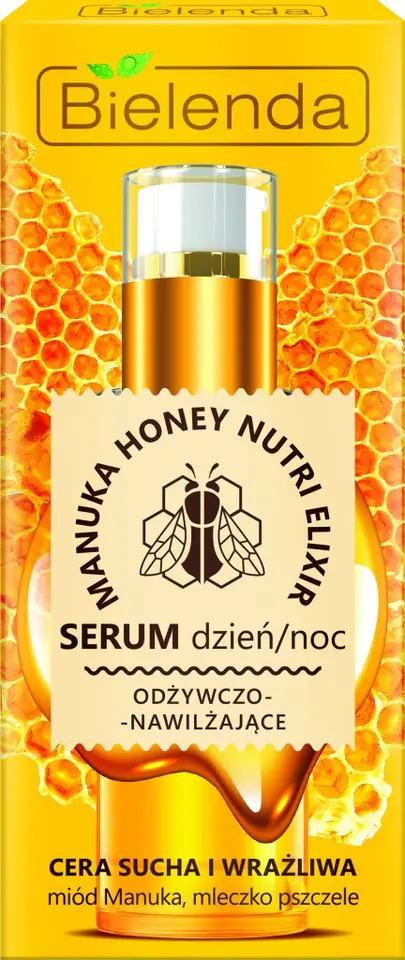 ⁨Bielenda Manuka Honey Nutri Elixir Serum odżywczo-nawilżające na dzień i noc  30g⁩ w sklepie Wasserman.eu