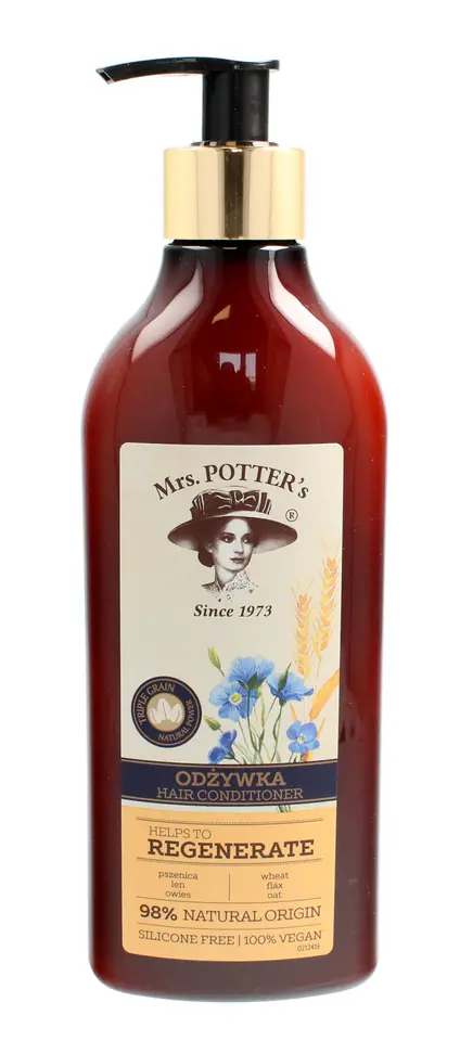 ⁨Mrs Potters Triple Grain Odżywka do włosów zniszczonych Regenerate 390ml⁩ w sklepie Wasserman.eu