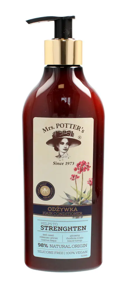 ⁨Mrs Potters Triple Root Odżywka do włosów cienkich Strenghten 390ml⁩ w sklepie Wasserman.eu