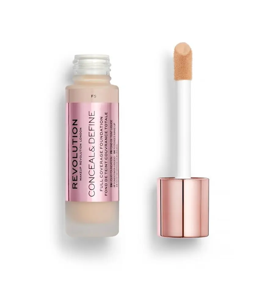 ⁨Makeup Revolution Conceal & Define Foundation Covering Foundation F5 23ml⁩ at Wasserman.eu