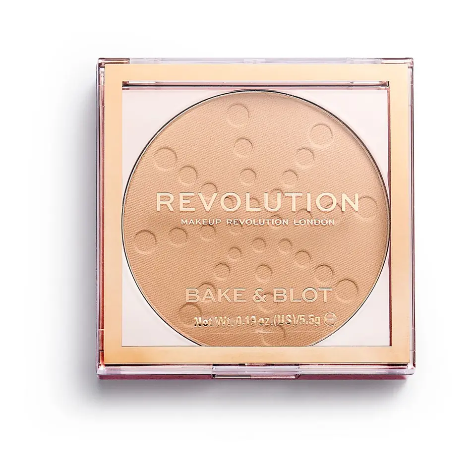 ⁨Makeup Revolution Bake & Blot Puder prasowany Beige⁩ w sklepie Wasserman.eu