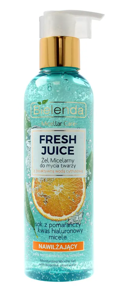 ⁨Bielenda Fresh Juice Żel micelarny nawilżający z wodą cytrusową Pomarańcza 190g⁩ w sklepie Wasserman.eu